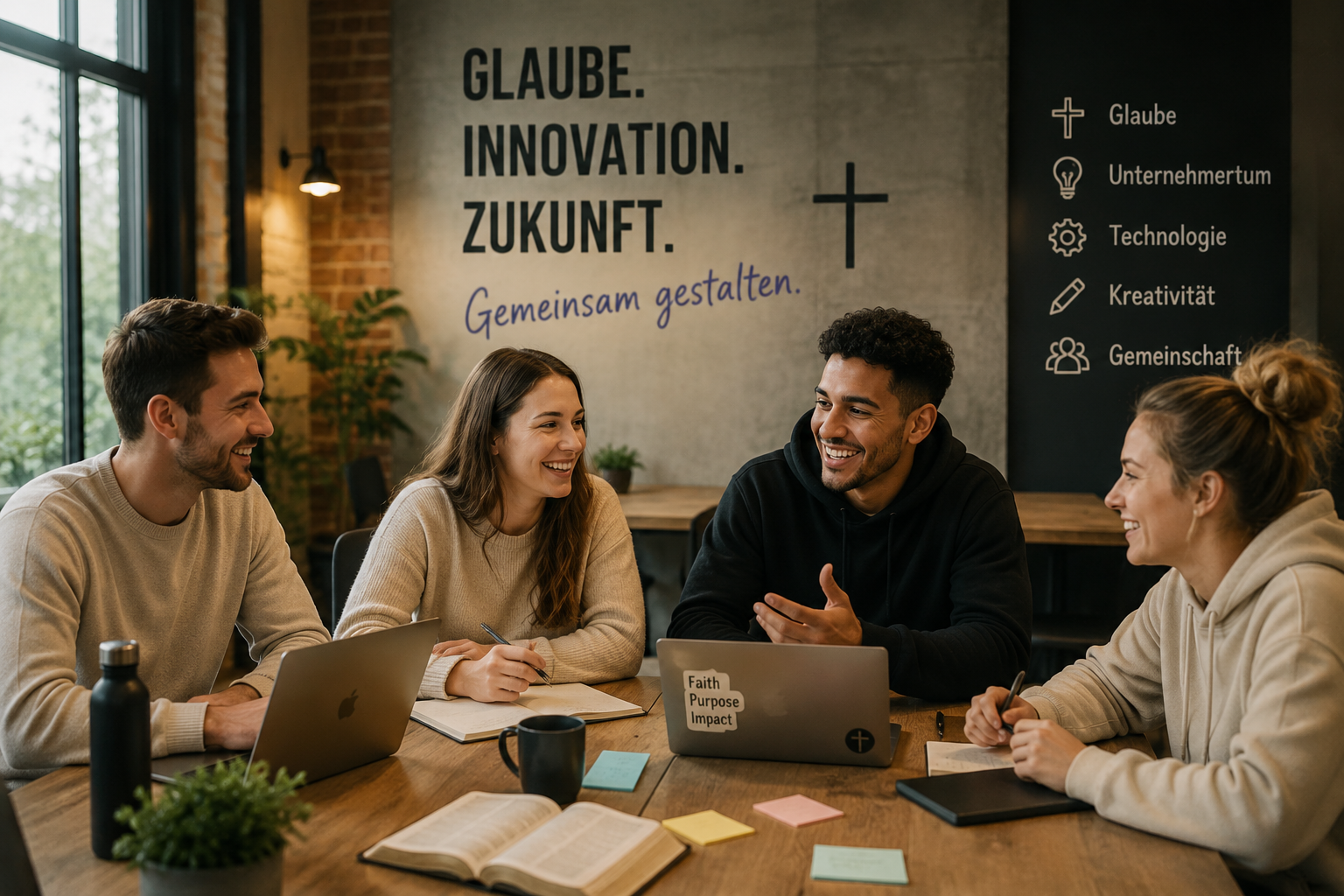 Team von Innovatoren bei kreativer Zusammenarbeit